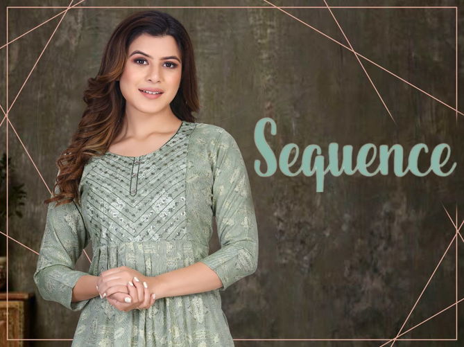 Beauty Queen Sequence 1 Designer Fancy Ethnic Wear Kurti Collection